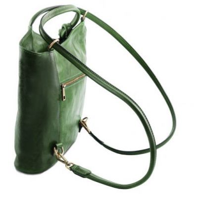 Tuscany Leather Patty Leather Convertible Bag Green #4