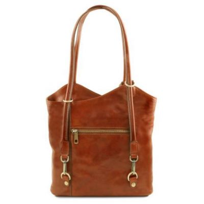 Tuscany Leather Patty Leather Convertible Bag Honey #4
