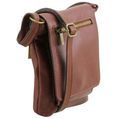 Tuscany Leather Sasha Unisex Soft Leather Shoulder Bag Cognac #2