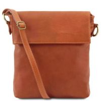 Tuscany Leather Classic Morgan Shoulder Bag Cognac