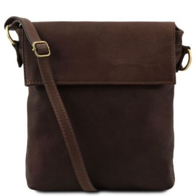 Tuscany Leather Classic Morgan Shoulder Bag Dark Brown
