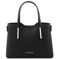 Tuscany Leather Tote - Small Size Black