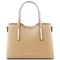 Tuscany Leather Tote - Small Size Champagne