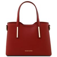 Tuscany Leather Tote - Small Size Red