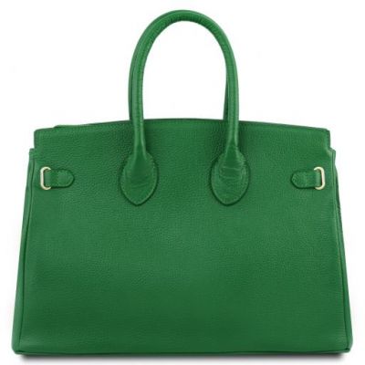 Tuscany Leather TL Handbag With Golden Hardware Green #3