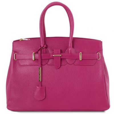 Tuscany Leather TL Handbag With Golden Hardware Pink #1