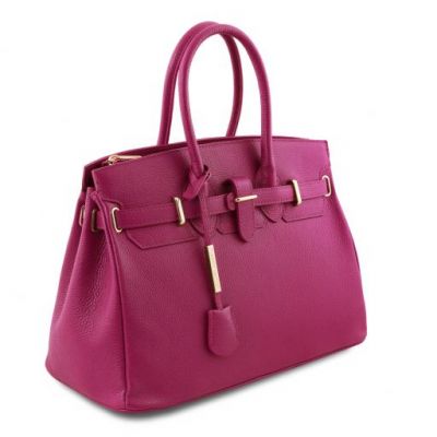 Tuscany Leather TL Handbag With Golden Hardware Pink #2