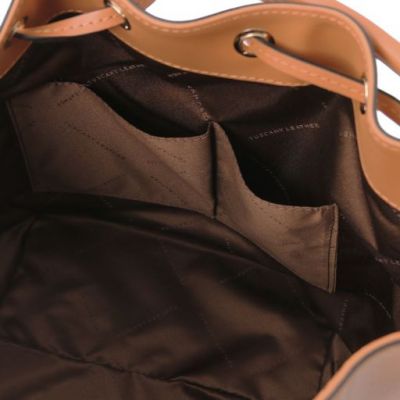 Tuscany Leather Vittoria Leather Bucket Bag Cognac #4