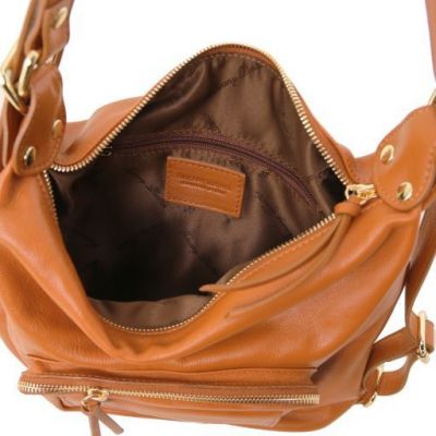 Tuscany Leather TL Bag Leather Convertible Bag Cognac #2
