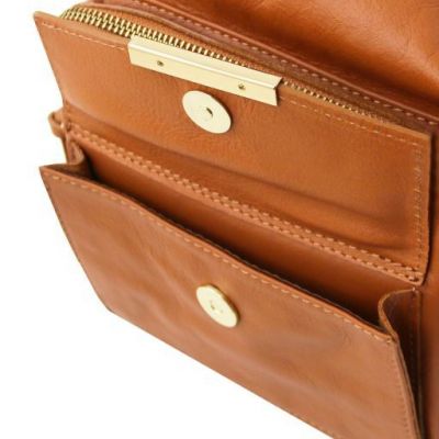 Tuscany Leather TL Bag Leather Convertible Bag Cognac #7