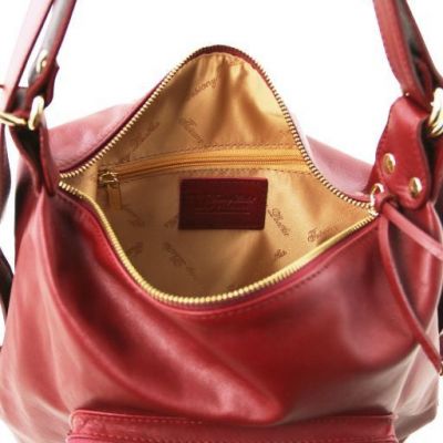 Tuscany Leather TL Bag Leather Convertible Bag Red #2