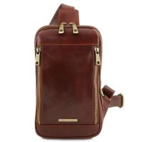 Tuscany Leather Martin Leather Crossover Bag Brown
