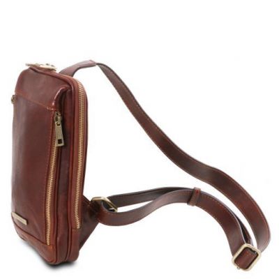 Tuscany Leather Martin Leather Crossover Bag Brown #2