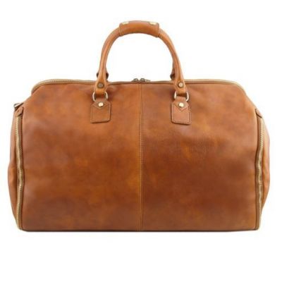 Tuscany Leather Antigua Travel Leather Duffle Garment Bag Brown #3