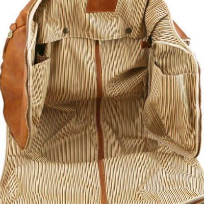 Tuscany Leather Antigua Travel Leather Duffle Garment Bag Dark Brown #9