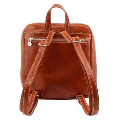 Tuscany Leather Manila Leather Backpack Brown #5