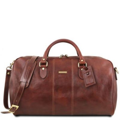 Tuscany Leather Travel Duffle Bag - Large Size Brown