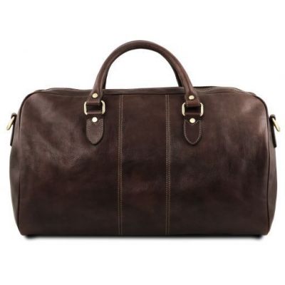 Tuscany Leather Travel Duffle Bag - Large Size Dark Brown #3
