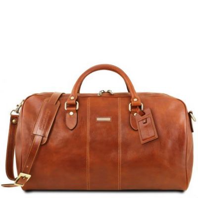Tuscany Leather Travel Duffle Bag - Large Size Honey