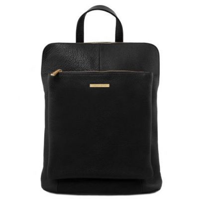 Tuscany Leather TL Bag Soft Leather Backpack For Women Black