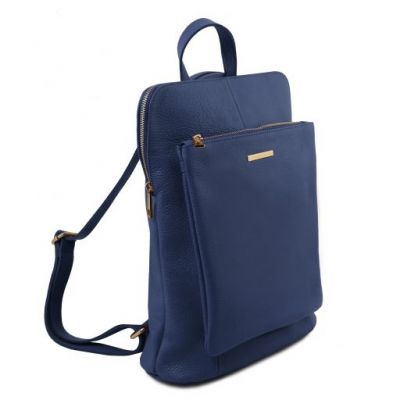 Tuscany Leather TL Bag Soft Leather Backpack For Women Dark Blue #2