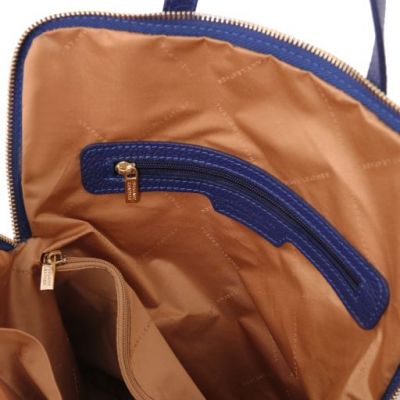 Tuscany Leather TL Bag Soft Leather Backpack For Women Dark Blue #4
