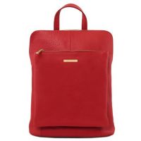 Tuscany Leather TL Bag Soft Leather Backpack For Women Lipstick Red