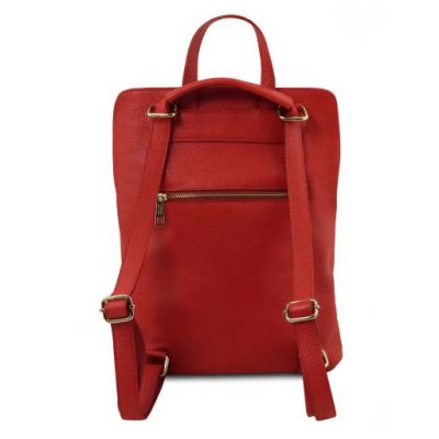 Tuscany Leather TL Bag Soft Leather Backpack For Women Lipstick Red #3