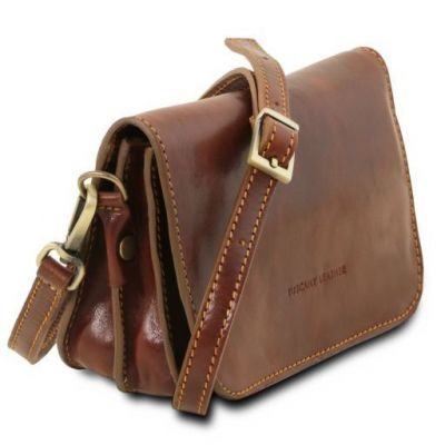 Tuscany Leather Carmen Leather Shoulder Bag With Flap Black #3