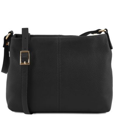 Tuscany Leather Soft Leather Shoulder Bag Black