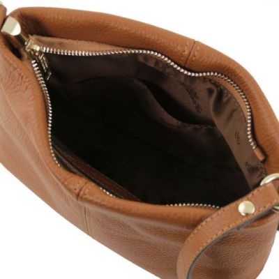 Tuscany Leather Soft Leather Shoulder Bag Cognac #3