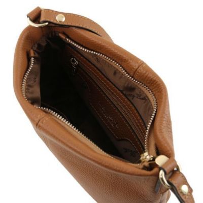 Tuscany Leather Soft Leather Shoulder Bag Cognac #4
