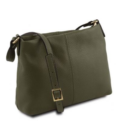 Tuscany Leather Bag Soft Leather Shoulder Bag Forest Green #2
