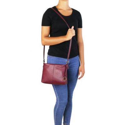 Tuscany Leather Bag Soft Leather Shoulder Bag Pink #5
