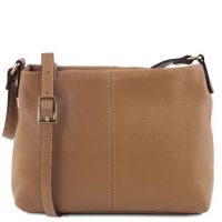 Tuscany Leather Bag Soft Leather Shoulder Bag Taupe