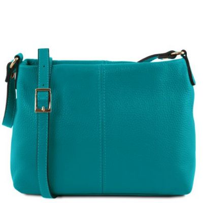 Tuscany Leather Bag Soft Leather Shoulder Bag Turquoise
