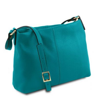 Tuscany Leather Bag Soft Leather Shoulder Bag Turquoise #2