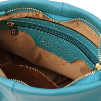 Tuscany Leather Bag Soft Leather Shoulder Bag Turquoise #3