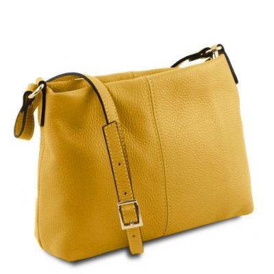 Tuscany Leather Bag Soft Leather Shoulder Bag Yellow #2