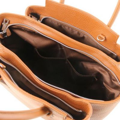 Tuscany Leather Tulipan Cognac Leather Grab Bag #7