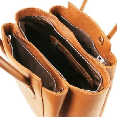 Tuscany Leather Tulipan Cognac Leather Grab Bag #8