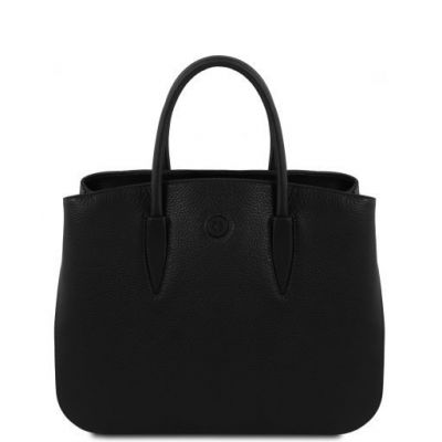 Tuscany Leather Camelia Leather Handbag Black