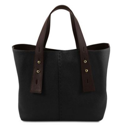 Tuscany Leather TL Bag Leather Shopping Bag Black #2