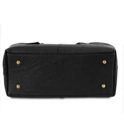 Tuscany Leather TL Bag Leather Shopping Bag Black #4