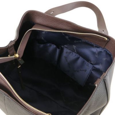 Tuscany Leather TL Bag Leather Shopping Bag Black #6