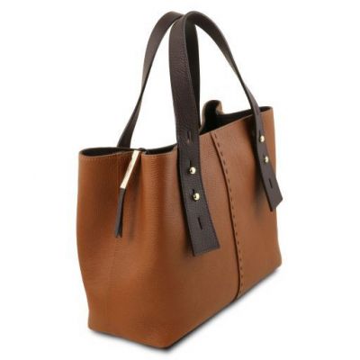 Tuscany Leather TL Bag Leather Shopping Bag Cognac #3