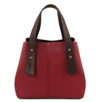 Tuscany Leather TL Bag Leather Shopping Bag Red