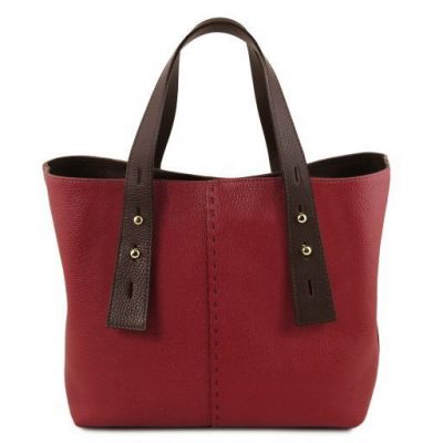 Tuscany Leather TL Bag Leather Shopping Bag Red #2