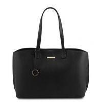 Tuscany Leather Shopping Bag Black