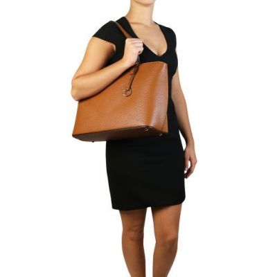 Tuscany Leather Shopping Bag Black #7